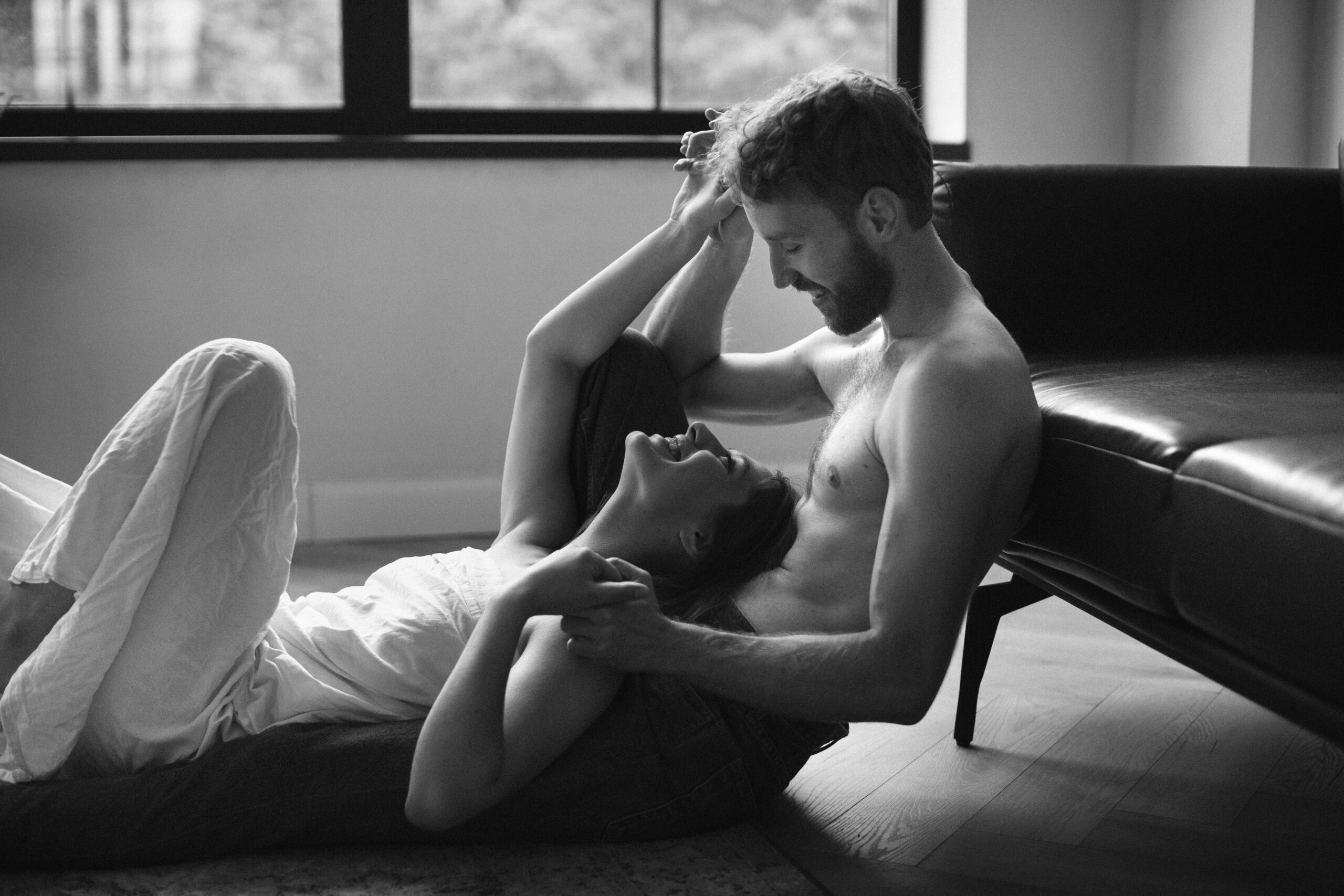 Couple sitting together